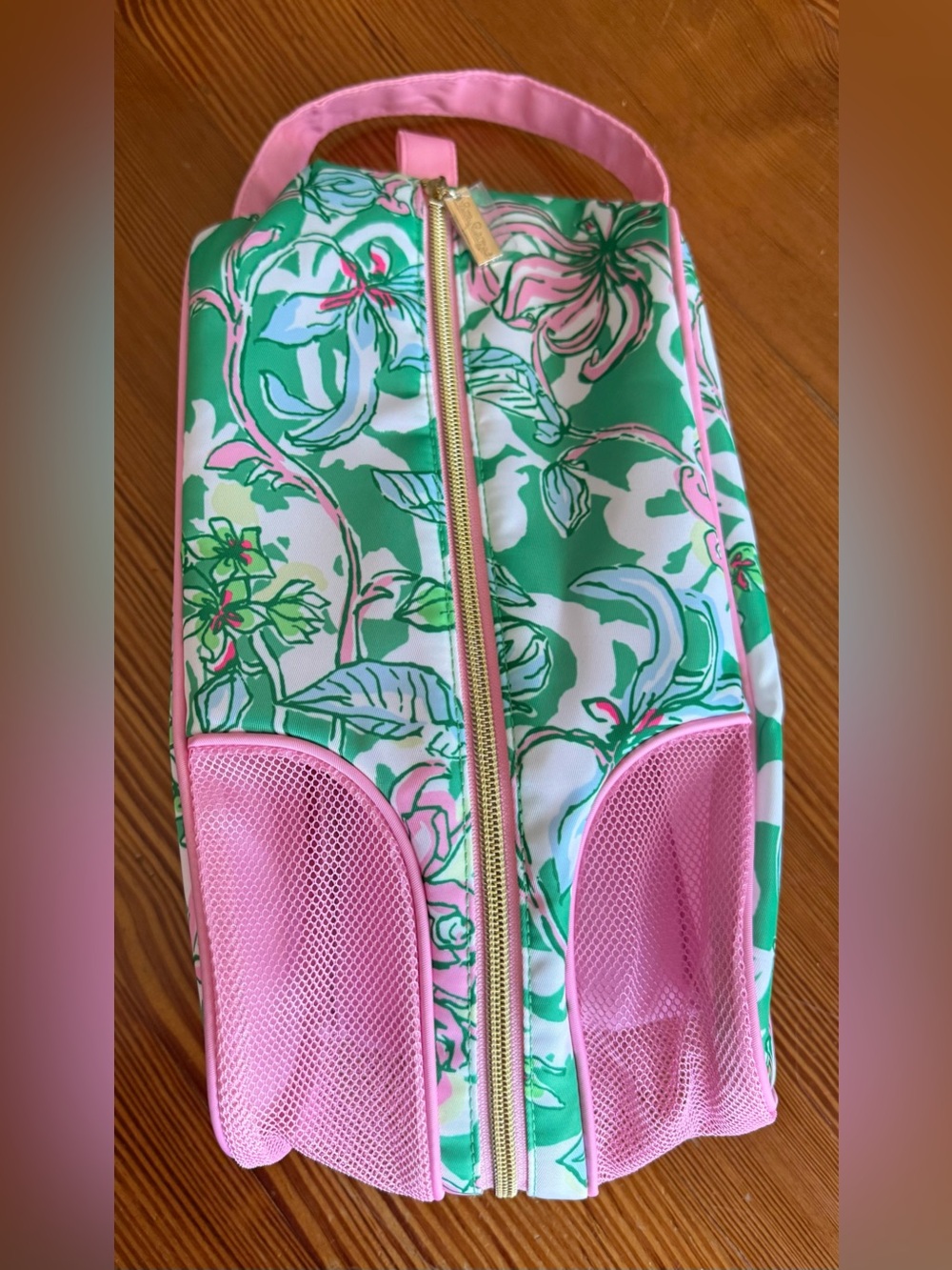 LILLY PULITZER Shoe Bag Spearmint Blossom Views NEW